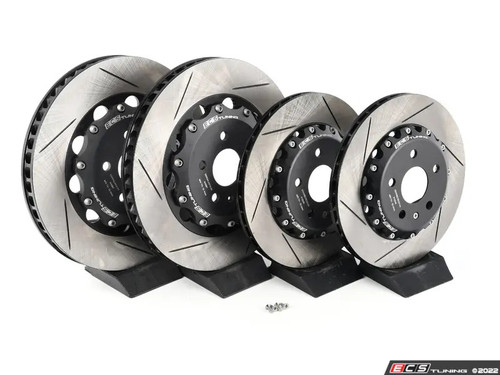 ECS Tuning 2-Piece Slotted Brake Rotors Front and Rear - 8V RS3