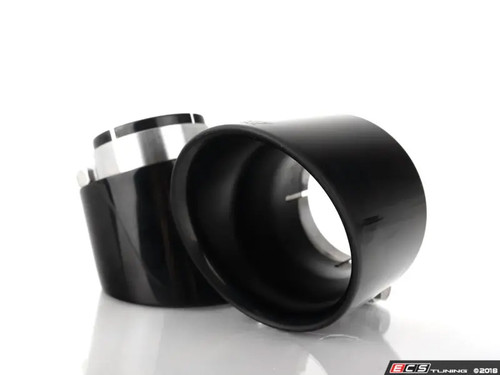 ECS Tuning 4" OE Fit Exhaust Tips - Black Chrome - Pair - Mk6/Mk7 GTI