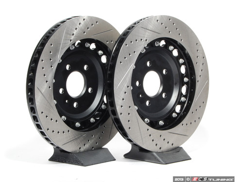 ECS Tuning - Front Cross-Drilled & Slotted 2-Piece Brake Discs (365 x 34mm)