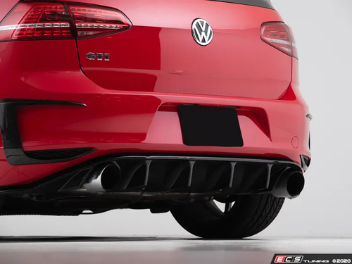 ECS Tuning Gloss Black Rear Diffuser - Mk7 Golf GTI
