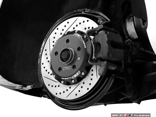 ECS Tuning Rear Cross-Drilled & Slotted 2-Piece Semi-Floating Brake Rotors Pair (310x22)