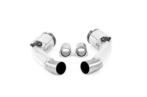 Milltek Large Bore Downpipe with Cat & GPF Delete -  Audi RS6 (C8) Fit: O.E  OPF/GPF Back 