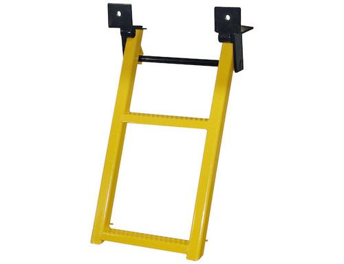 2-Rung Yellow Retractable Truck Steps with Nonslip Tread - 17.38 x 30.25 Inch