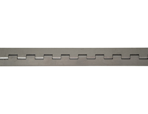 Stainless Continuous Hinge .120 x 72 Inch Long with 3/8 Pin and 2.0 Open Width