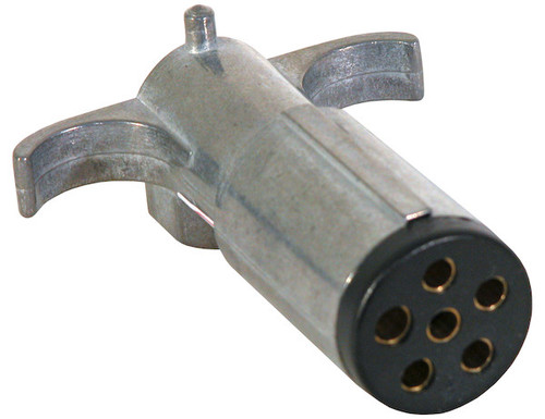 6-Way Die-Cast Metal Trailer Connector - Trailer Side