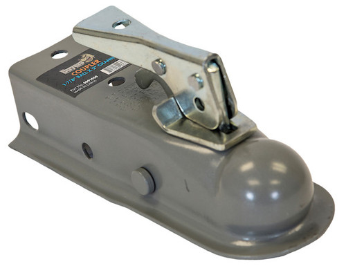 Straight Tongue Coupler - 1-7/8 Inch Ball, 3 Inch Channel, 200 Pound Tongue Weight, Primed Steel