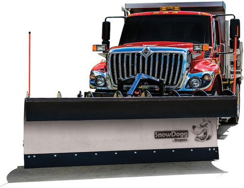 SnowDogg Full Trip Stainless MuniPlow 11 Foot x 42 Inch-Swivel-4 Inch Cylinder