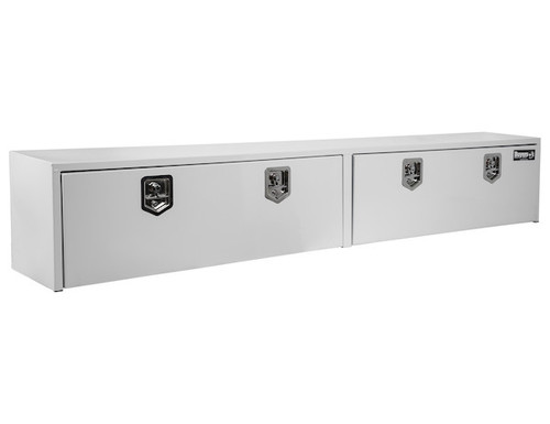 16x13x96 Inch White Steel Topsider Truck Box
