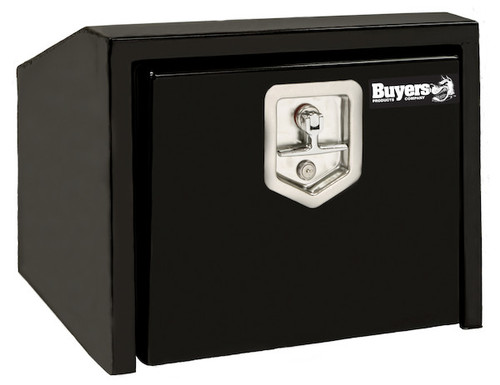 14/10.5x12x18 Inch Black Steel Underbody Truck Box With Slanted Back