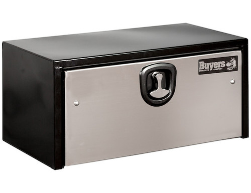 24X24X30 Inch Black Steel Truck Box With Stainless Steel Door