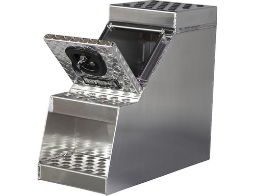 24x28x18 Inch Heavy Duty Diamond Tread Aluminum Step Box