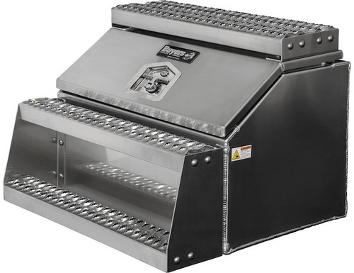 Heavy Duty Smooth Aluminum WideOpen Step Boxes for Semi Trucks - 30 Inch Width