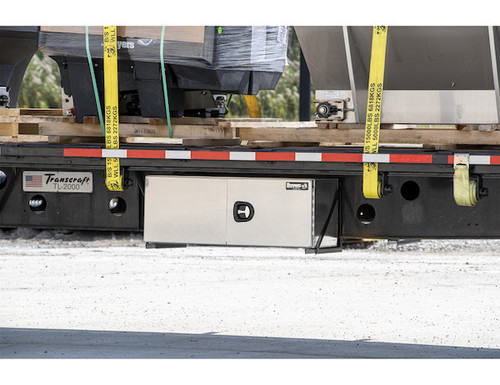 18x24x60 Inch Pro Series Smooth Aluminum Underbody Truck Box - Double Barn Door, 3-Point Compression Latch