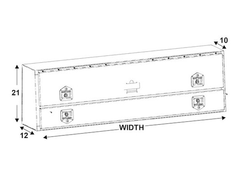 88 Inch Black Diamond Tread Aluminum Contractor Truck Box