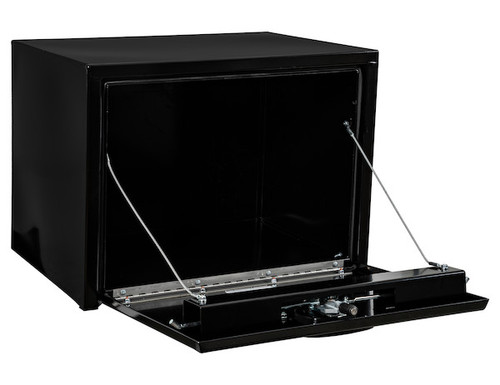 18x18x30 Inch Black Steel Underbody Truck Box With 3-Point Latch