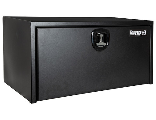 18x18x36 Inch Textured Matte Black Steel Underbody Truck Box with 3-Point Latch