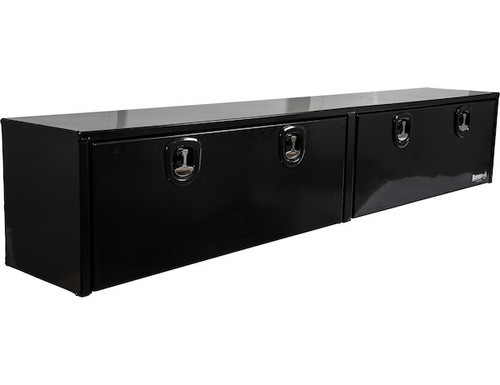 18x16x96 Inch Black Smooth Aluminum Topsider Truck Box