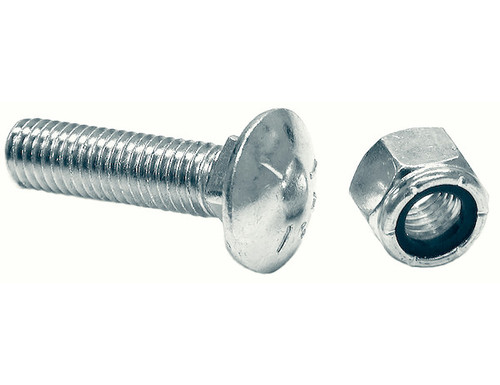 SAM Bulk Cutting Edge 1/2 x 3-1/2 Inch Carriage Bolt And Locknut - Set Of 10