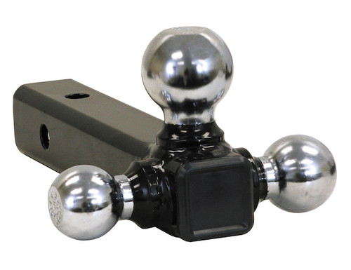 Tri-Ball Hitch Solid Shank With Chrome Balls