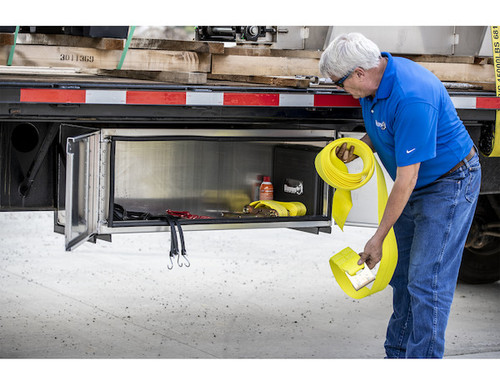 4 Inch x 27 Foot Winch Strap With Flat Hook - 15,000 Pound Capacity