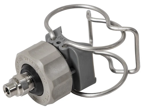 Quick Connect Spray Nozzle for Left and Right Lanes on Three Lane Stainless Steel Spray Bars