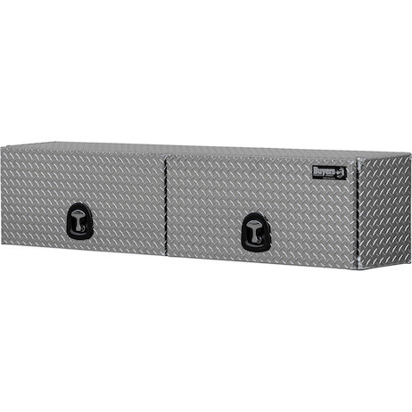 16x13x72 Inch Diamond Tread Aluminum Topsider Truck Box with Flip-Up Doors