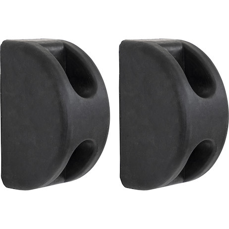 D-Shaped Molded Rubber Bumper - 3 x 3-1/2 x 6 Inch Tall - Set of 2