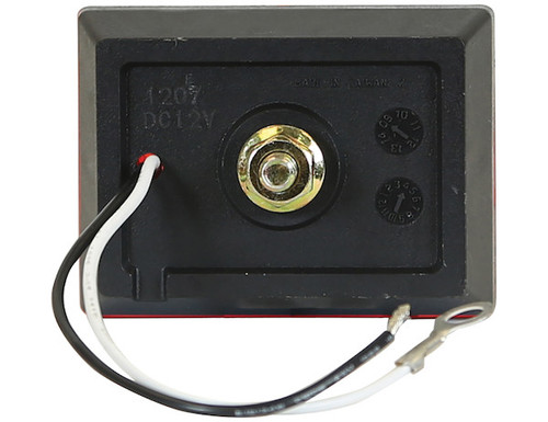 2.875 Inch Red Rectangular Marker/Clearance Light With Reflex With 6 LED