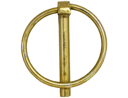 Yellow Zinc Plated Linch Pin - 7/16 Diameter x 1-31/32 Inch Long with Ring
