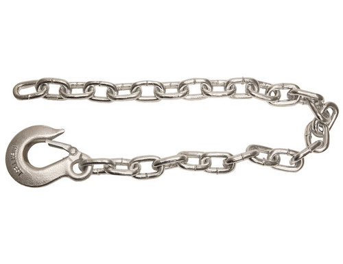 3/8x35 Inch Class 4 Trailer Safety Chain With 1 Forged Eye Slip Hook-30 Proof