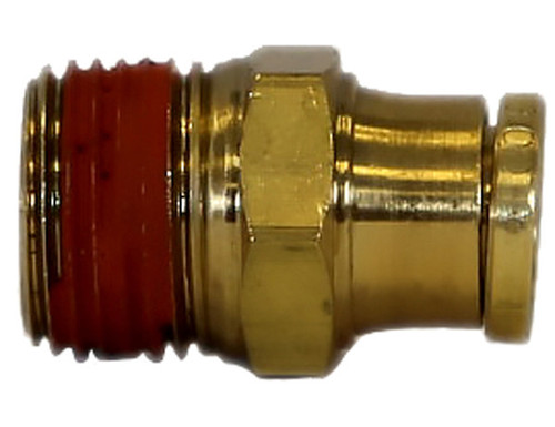 Brass DOT Push-In Male Connector 1/4 Inch Tube O.D. x 1/8 Inch Pipe Thread