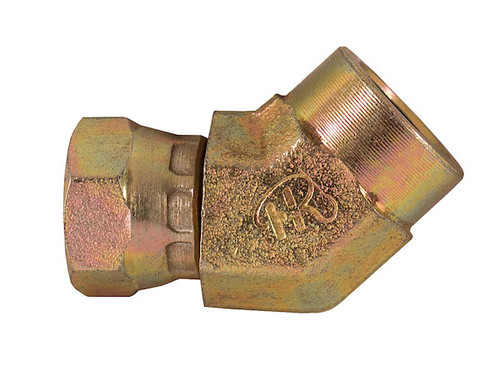 1/2-14 Inch NPSM Female Pipe Swivel To 1/2-14 Inch Female Pipe 45 Elbow