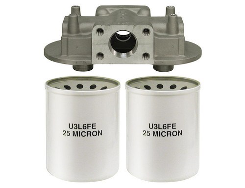 90 GPM Return Line Filter Assembly 1-1/2 Inch NPT/10 Micron/15 PSI Bypass