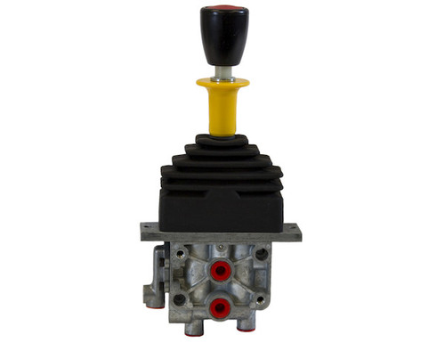 Single Lever Air Control Valve - 4-way Hoist with Feather Down, No PTO Output Function, Detent Center Position, Spring Center