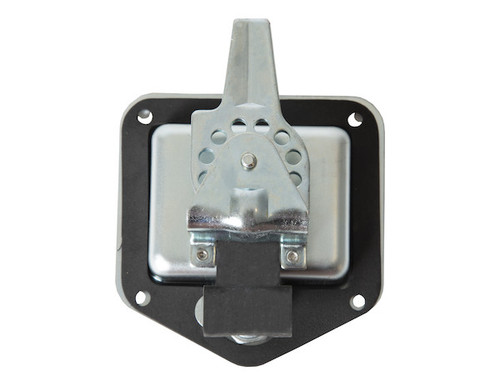 Stainless Single Point T-Handle Latch with Mounting Holes - Zinc Plated