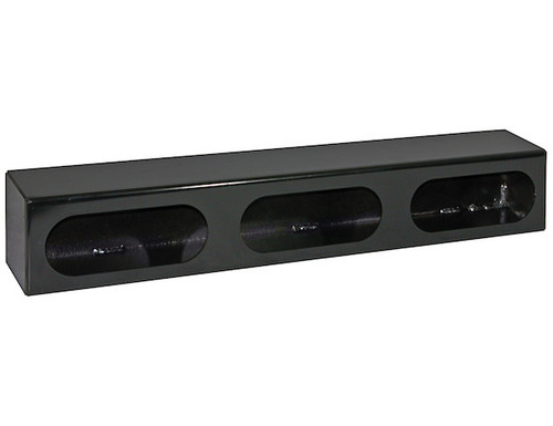 Triple Oval Light Box Black Powder Coated Steel