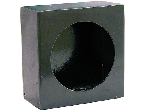 Single Round Light Box Black Powder Coated Steel