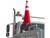 Horizontal Mount Traffic Cone Holders Silver Powder Coat