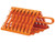 Orange Powder Coated Galvanized Serrated Wheel Chock with Handle 9x10x6 Inch