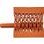 Orange Powder Coated Galvanized Serrated Wheel Chock with Handle 9x10x6 Inch