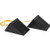 Mini Rubber Wheel Chock Set 3x5x2.25 Inch with 3 Foot Rope