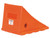 Large Orange Polyurethane Wheel Chock 8.69x11.25x8.13 Inch