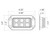 6.5 Inch by 3.5 Inch Rectangular LED Clear Flood Light