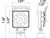 4 Inch Square LED Flood Light with Switch and Handle