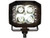 Ultra Bright Wide Angle 4 Inch by 3 Inch Rectangular LED Clear Spot-Flood Combination Light