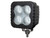 Heated 4 Inch Square LED Flood Light - Clear