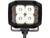 4 Inch Wide LED Flood Light with Strobe - Square Lens