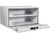 18x18x48 Inch White Steel Underbody Truck Box with Built-in Shelf - 3-Point Latch