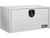 18x18x48 Inch White Steel Underbody Truck Box with Built-in Shelf - 3-Point Latch