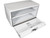 18x18x48 Inch White Steel Underbody Truck Box with Built-in Shelf - 3-Point Latch